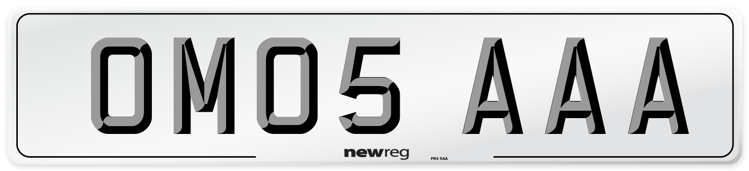 OM05 AAA Number Plate from New Reg